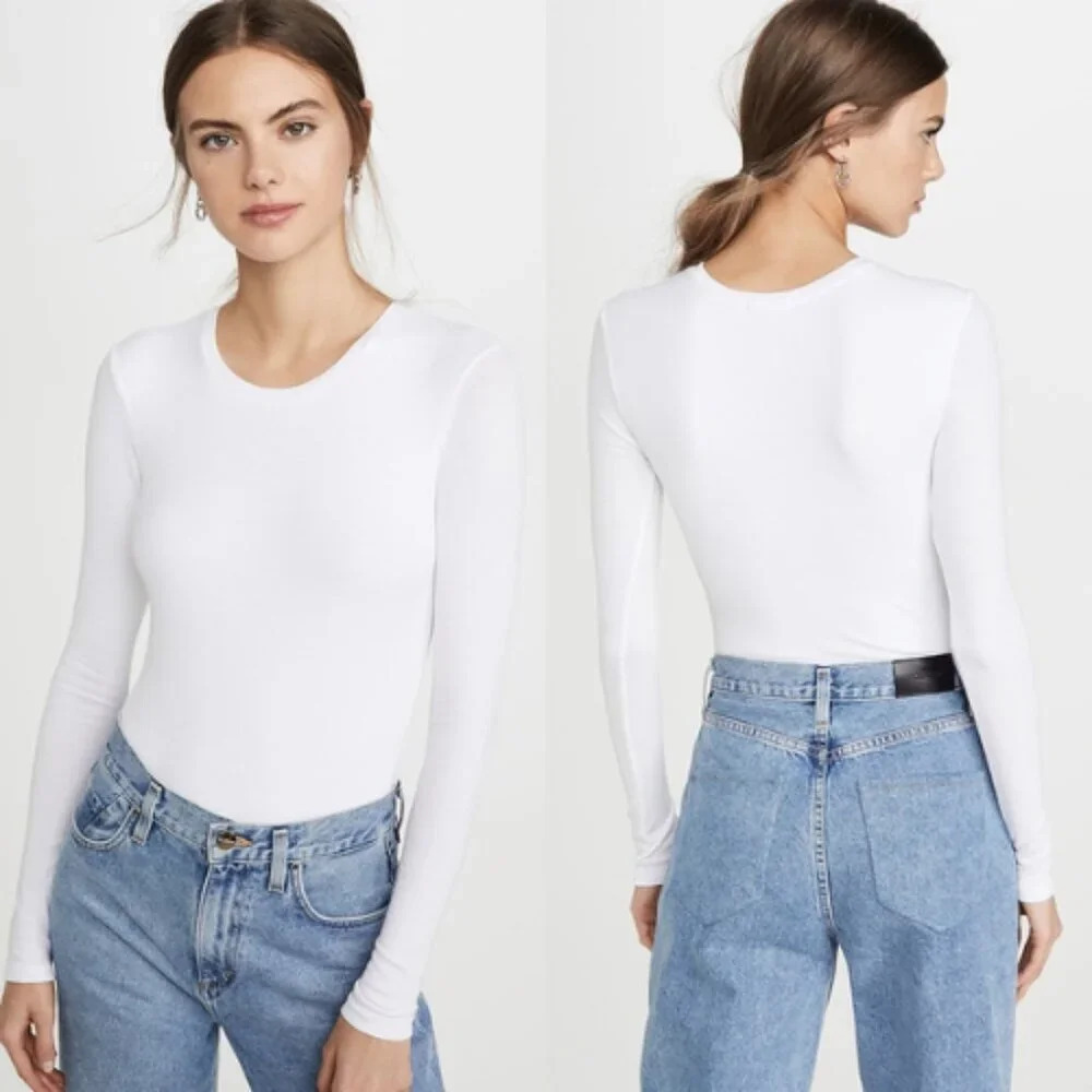 New! ATM long sleeve white body suit nwt 33039